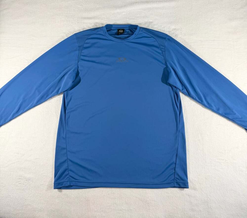 Oakley Foundational Training Performance Fit Long Sleeve Athletic Shirt Blue 2XL